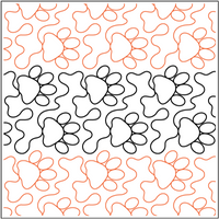Longarm Pattern (not for sale): Puppy Paws