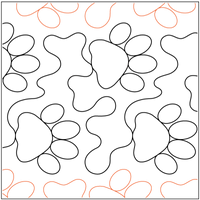 Longarm Pattern (not for sale): Puppy Paws