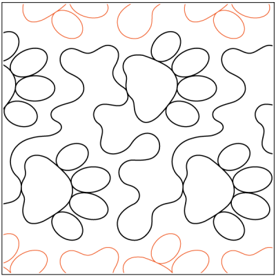 Longarm Pattern (not for sale): Puppy Paws