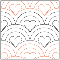 Longarm Pattern (not for sale): Rainbow Hearts