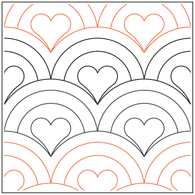 Longarm Pattern (not for sale): Rainbow Hearts