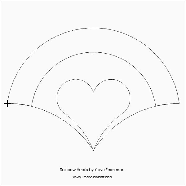 Longarm Pattern (not for sale): Rainbow Hearts
