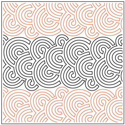 Longarm Pattern (not for sale): Stacked Snailz - On Edge