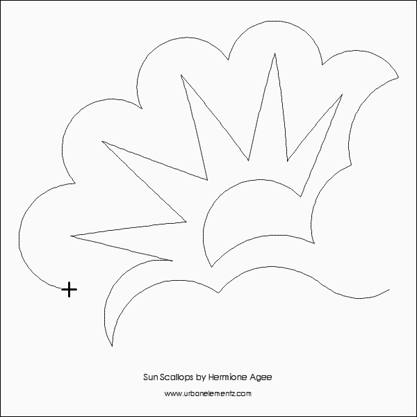 Longarm Pattern (not for sale): Sun Scallops