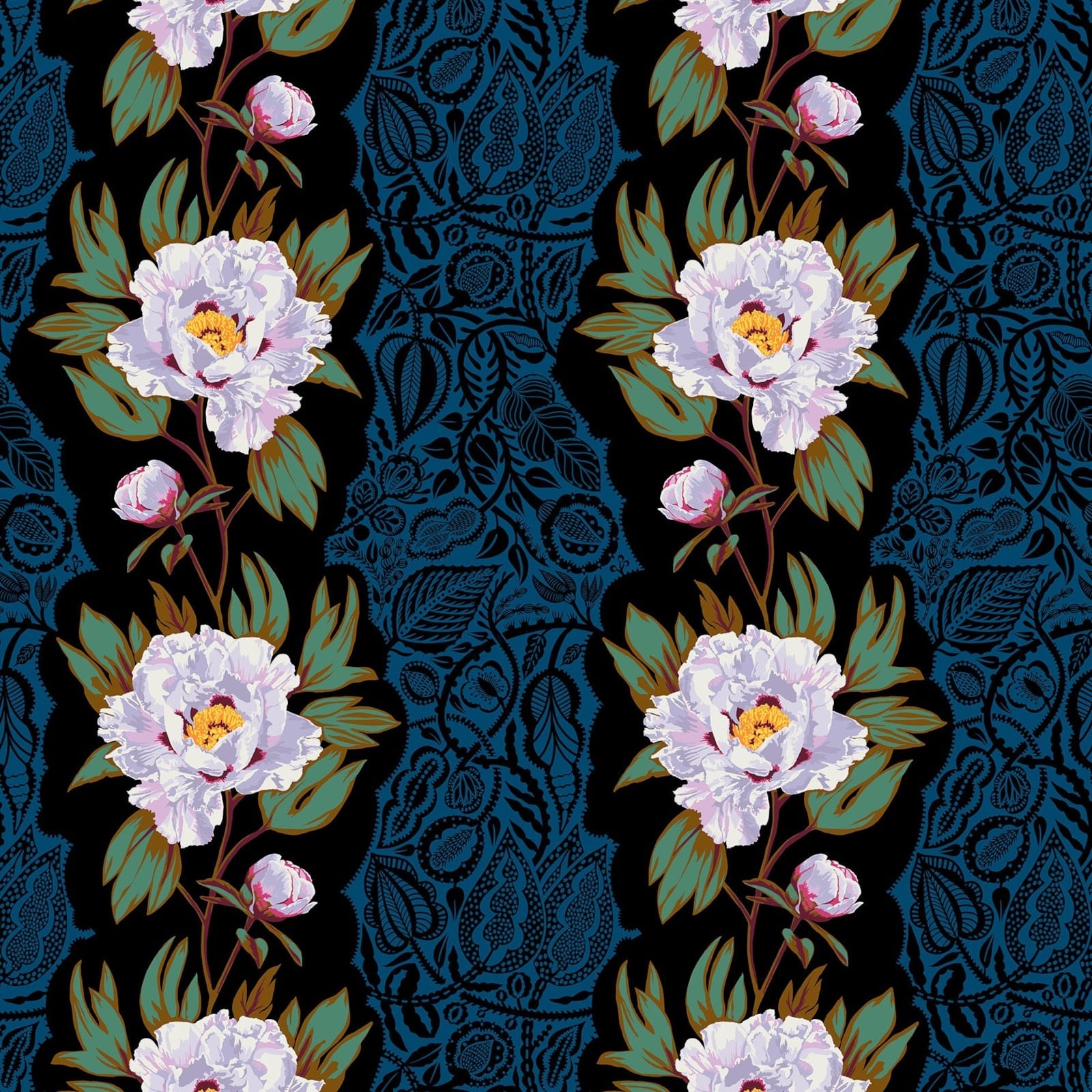 Anna Maria Overdressed Quilt Fabric - Triumph in Sink - AMT153-99L