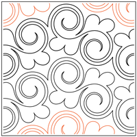 Longarm Pattern (not for sale): Twisted Feather and Curl