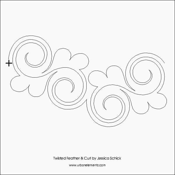 Longarm Pattern (not for sale): Twisted Feather and Curl