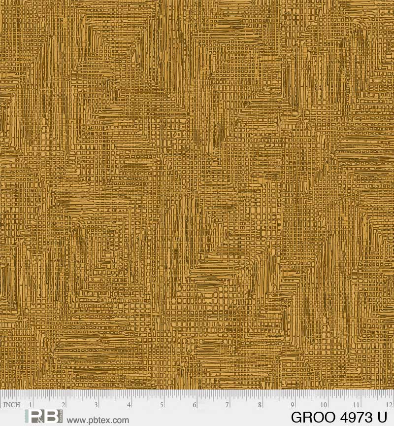 108" Grass Roots Quilt Backing Fabric - Gold - GROO 4973 U