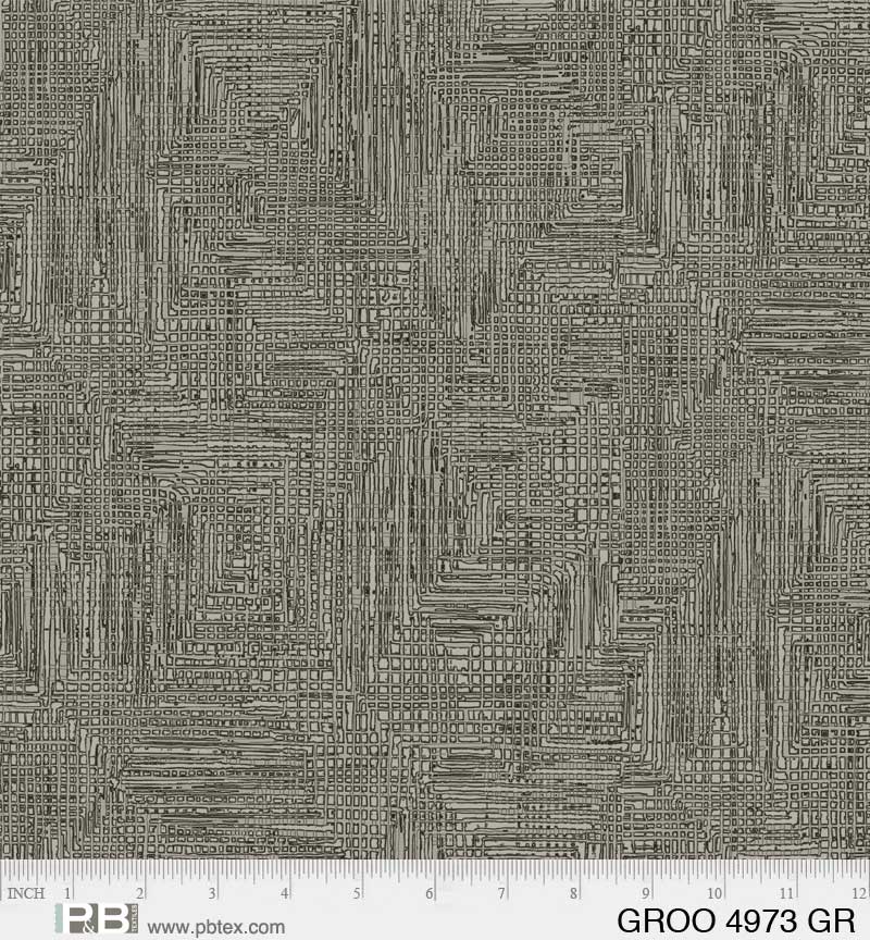 108" Grass Roots Quilt Backing Fabric - Gray - GROO 4973 GR