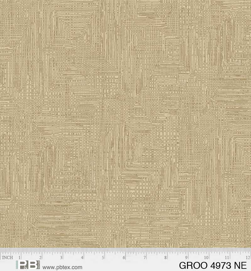 108" Grass Roots Quilt Backing Fabric - Tan - GROO 4973 NE