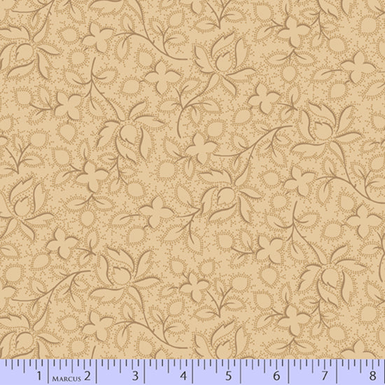 108" Rachel's Tribute Quilt Backing Fabric - Floral in Tan - R36 0740 0141