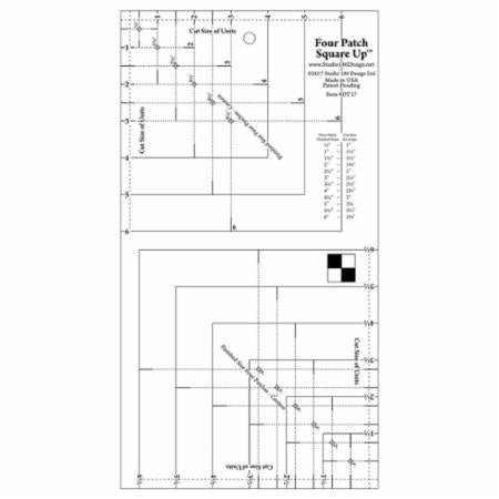 Four Patch Square Up Ruler - UDT17