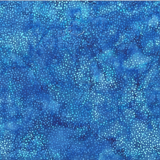 2023 Hoffman Challenge Bali Batik Quilt Fabric - Chops Dots in Mermaid Blue - 885-718