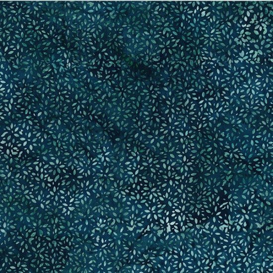 2023 Hoffman Challenge Bali Batik Quilt Fabric - Ditsy Petals in Dublin Blue/Green - U2488-252
