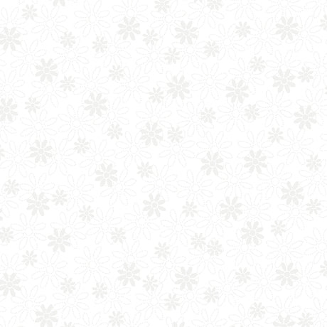  Quilting Illusions - Stencil Floral in White - 1649-21516-Z