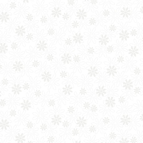  Quilting Illusions - Stencil Floral in White - 1649-21516-Z