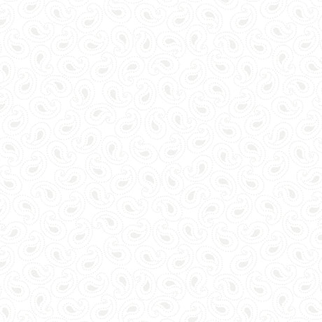 Quilting Illusions - Paisley in White - 1649-21519-Z