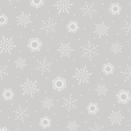 Quilting Illusions - Snowflakes in Gray - 1649-24600-K