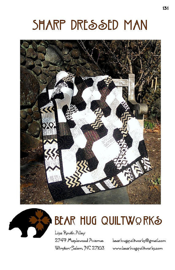 Sharp Dressed Man Quilt Pattern by Bear Hug Quiltworks 131