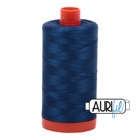 Aurifil 50 wt cotton thread, 1300m, Medium Delft Blue (2783)