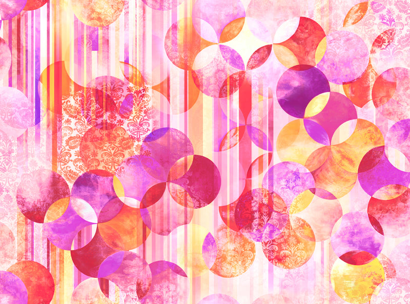 Gradients Parfait Quilt Fabric - Rainbow Bubbles in Fruit Punch  - 33643 - 12