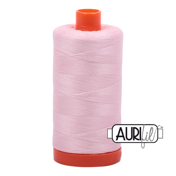 Aurifil 50 wt cotton thread, 1300m, Pale Pink (2410)