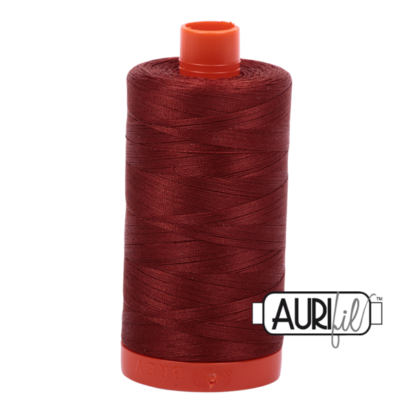 Aurifil 50 wt cotton thread, 1300m, Rust (2355)