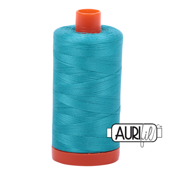 Aurifil 50 wt cotton thread, 1300m, Turquoise (2810)