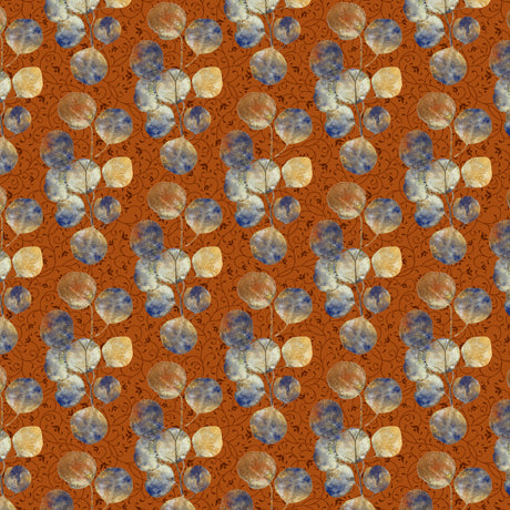 A Flutter of Leaves Quilt Fabric - Set Leaves in Rust/Orange - 1649 29122 T