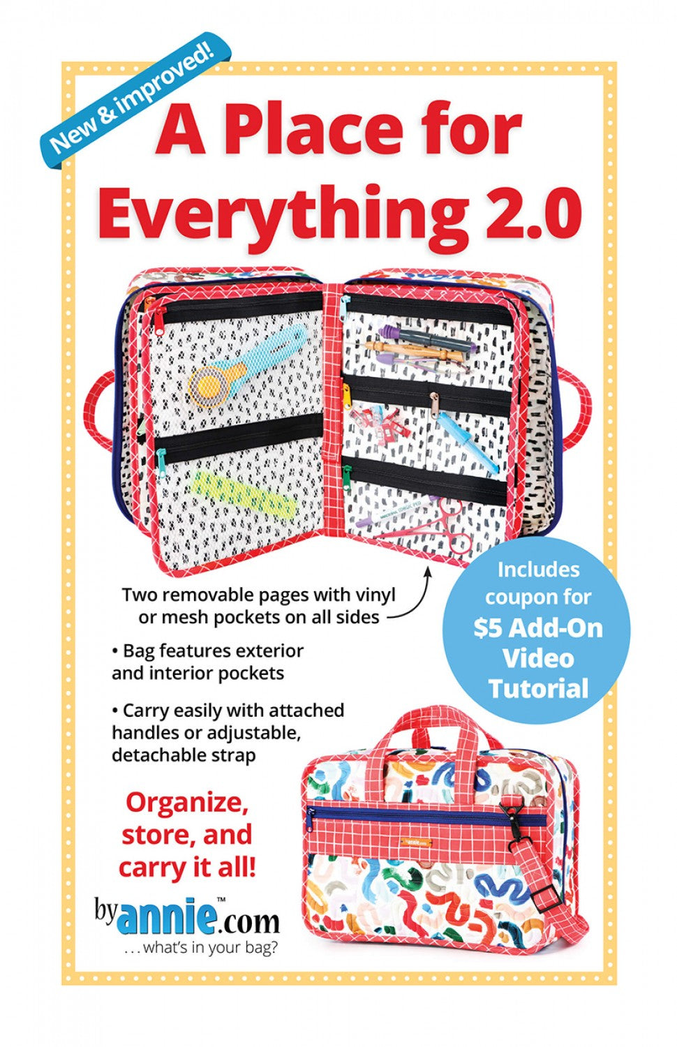 A Place For Everything 2.0 Bag Pattern By Annie - PBA207-2