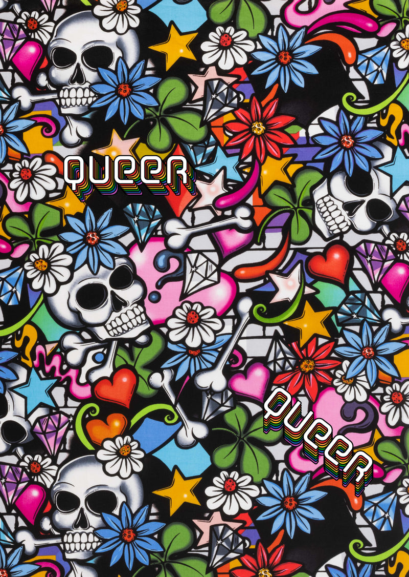 Alexander Henry Quilt Fabric - Love is Love - Queer Street in Black/Multi - 8945-AR
