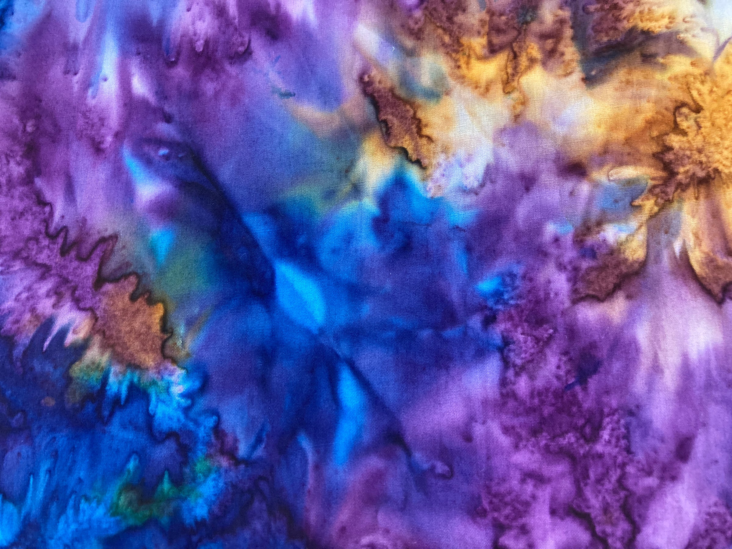 Anthology Lava Batik Solids Quilt Fabric - Aurora Blue/Purple - 1844