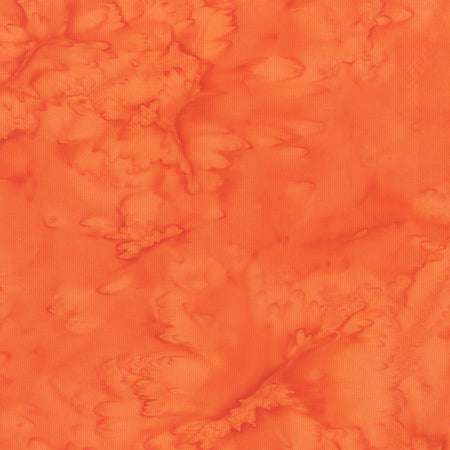 Anthology Lava Batik Solids Quilt Fabric - Tangerine Orange - 1447