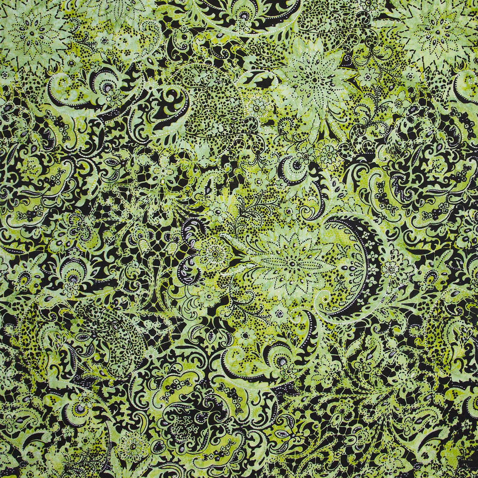 Apothecary Batik Quilt Fabric - Lustre in Bright Green - 81221-72