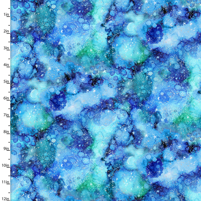 Arctic Wonder Quilt Fabric - Arctic Marble in Blue - 19438-BLU