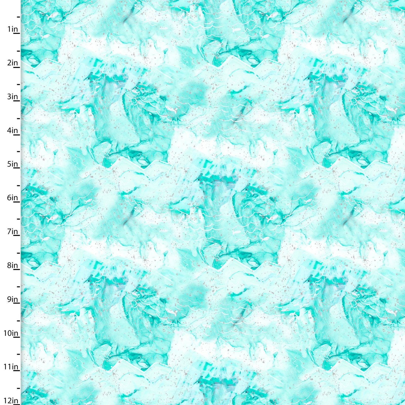 Arctic Wonder Quilt Fabric - Cracked Ice in Turquoise - 19437-TRQ