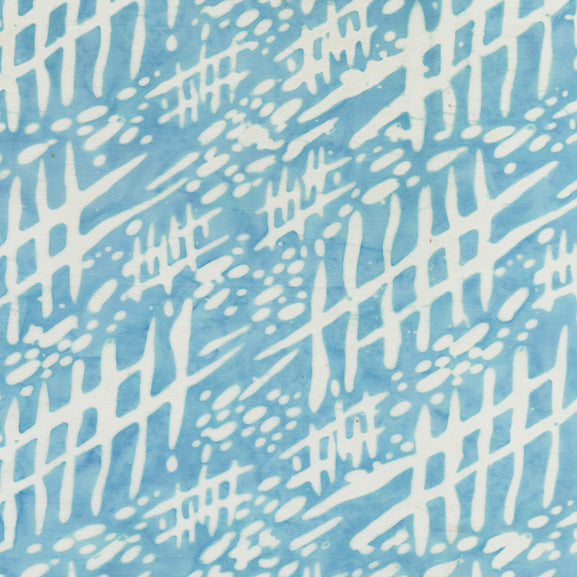 Art Inspired - Isle of Shoals Batik Quilt Fabric - Fenced in Sky Blue - 2101Q-X
