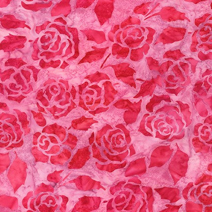 Artisan Batiks Celebration Quilt Fabric - Roses in Blossom Pink -AMD-20650-106 BLOSSOM
