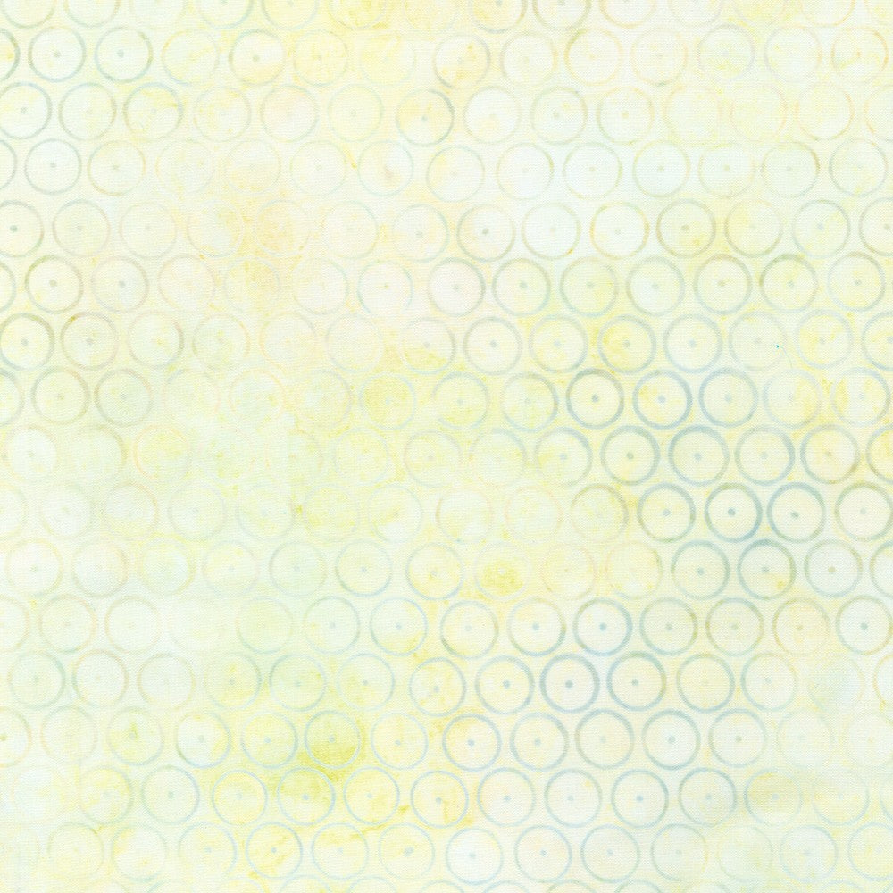 Artisan Batiks Pastel Petals Quilt Fabric - Circle Dots in Duckling Yellow - AMD-21450-406 DUCKLING