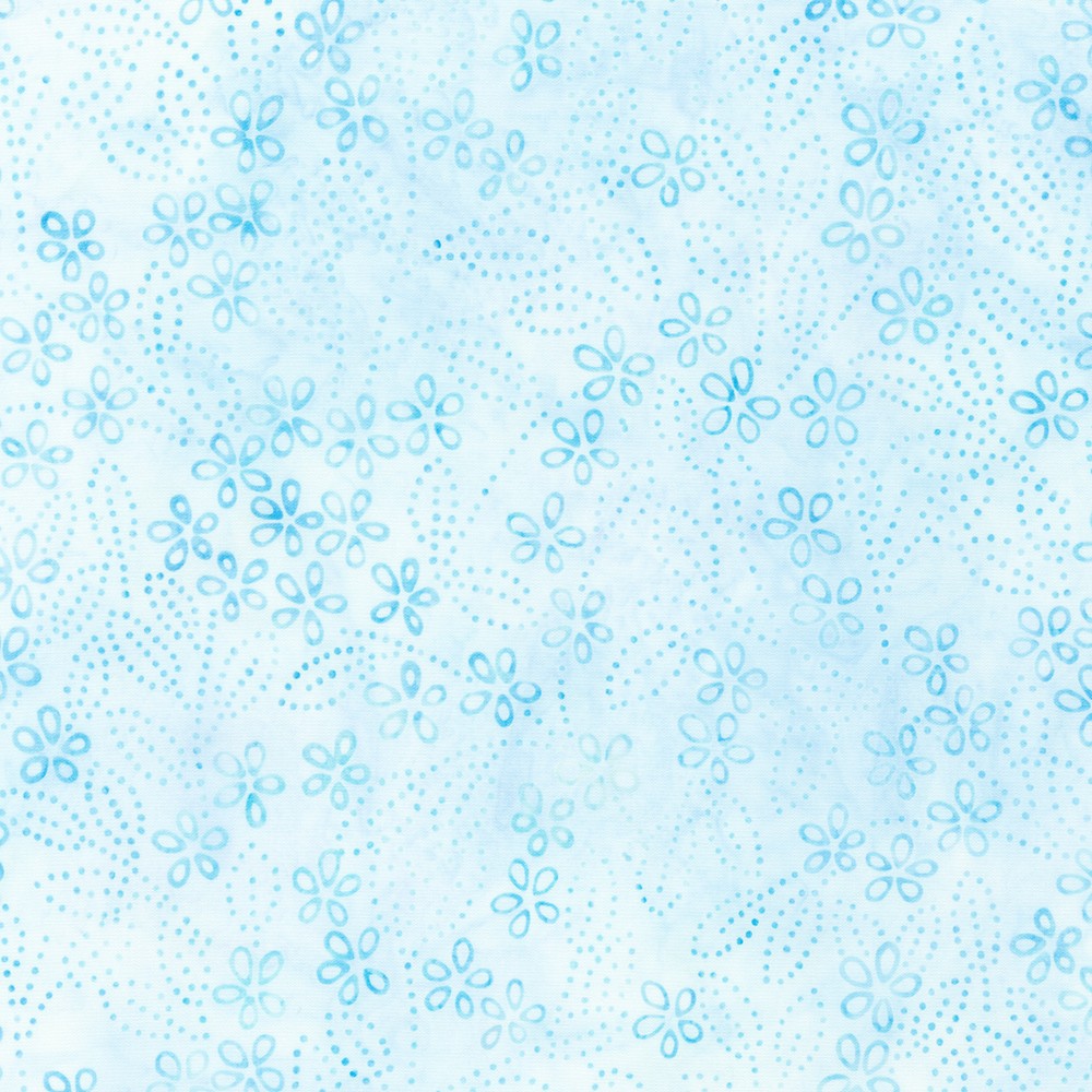 Artisan Batiks Pastel Petals Quilt Fabric - Daisy Floral in Glacier Blue - AMD-21446-217 GLACIER