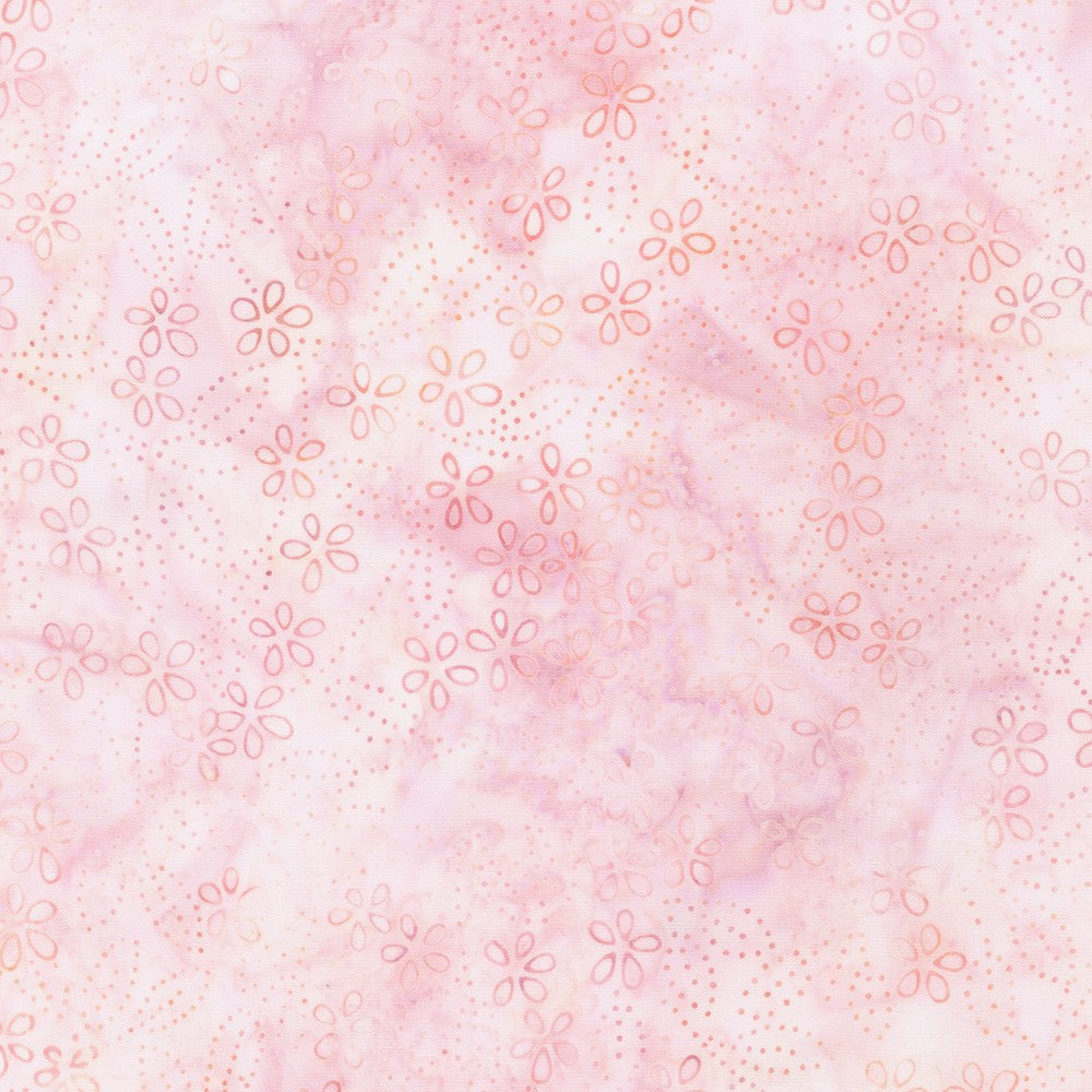 Artisan Batiks Pastel Petals Quilt Fabric - Daisy Floral in Peach (Pink) - AMD-21446-144 PEACH