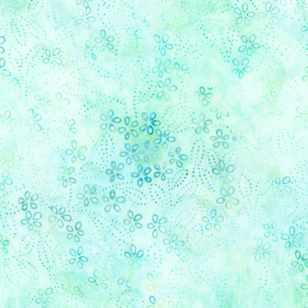 Artisan Batiks Pastel Petals Quilt Fabric - Daisy Floral in Seafoam Green - AMD-21446-241 SEAFOAM