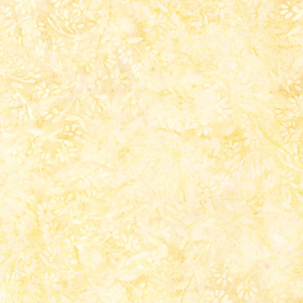 Artisan Batiks Pastel Petals Quilt Fabric - Floral Sprigs in Cantaloupe Yellow  - AMD-21448-381 CANTALOUPE