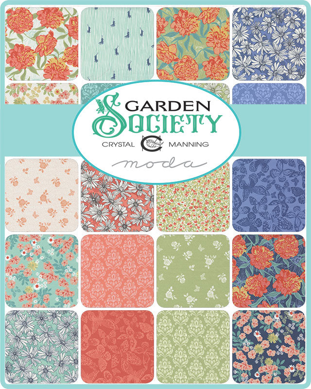 Garden Society Quilt Fabric - Layer Cake - set of 42 10" squares - 11890LC