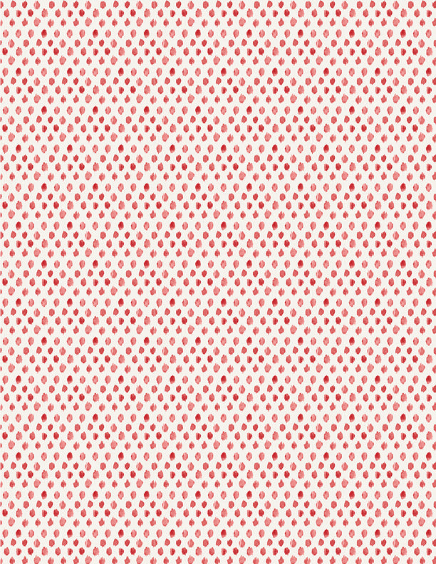 At the Helm Quilt Fabric - Ikat Dot in Red on White - 1077-89261-133