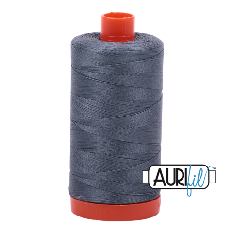 Aurifil 50 wt cotton thread, 1300m, Medium Dark Grey (1246)