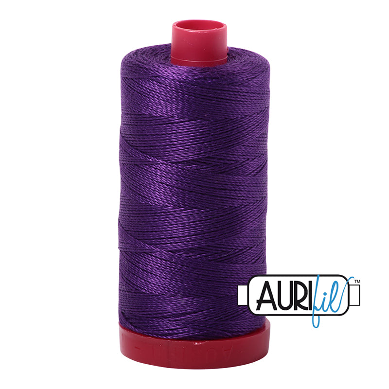 Aurifil 12 wt cotton thread, 350m, Medium Purple