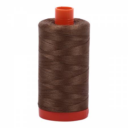 Aurifil 50 wt cotton thread, 1300m, Dark Sandstone (1318)