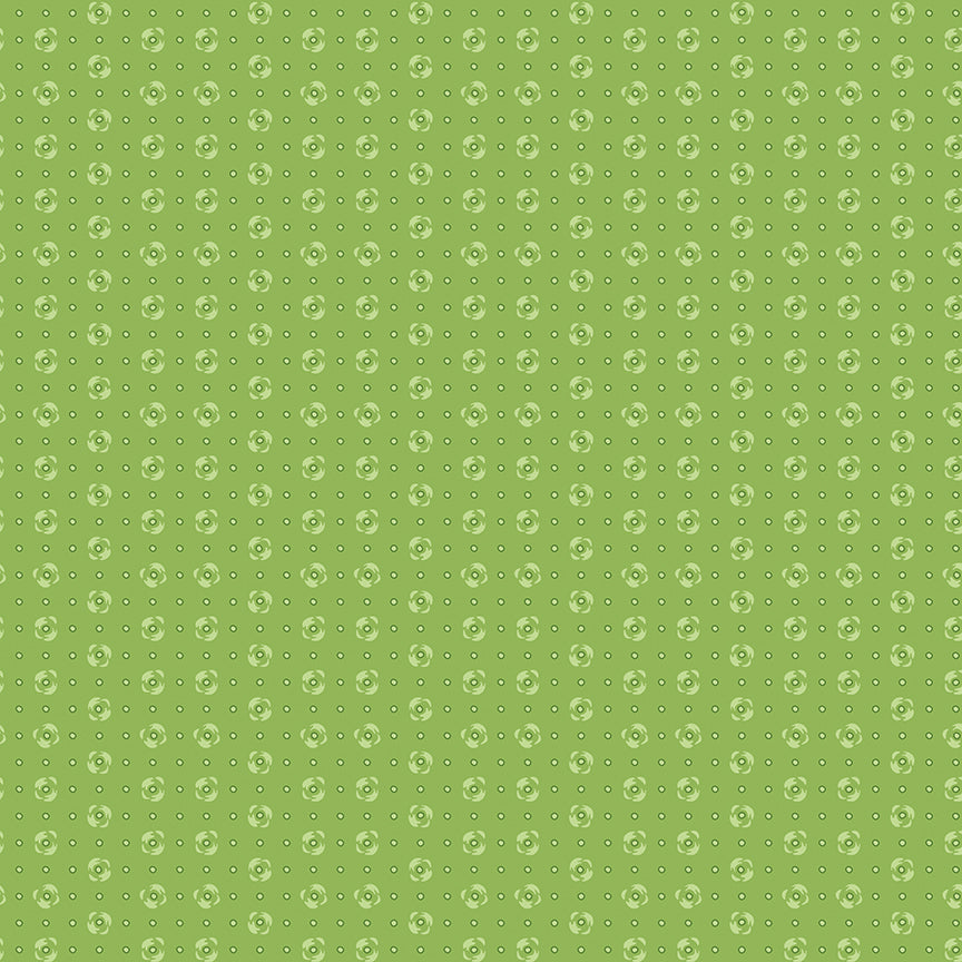 Basin Feedsacks Quilt Fabric - Dots in Green - C12291-GREEN