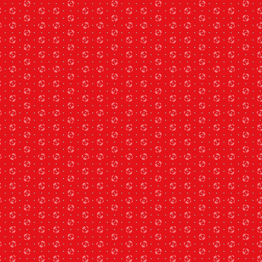 Basin Feedsacks Quilt Fabric - Dots in Red - C12291-RED